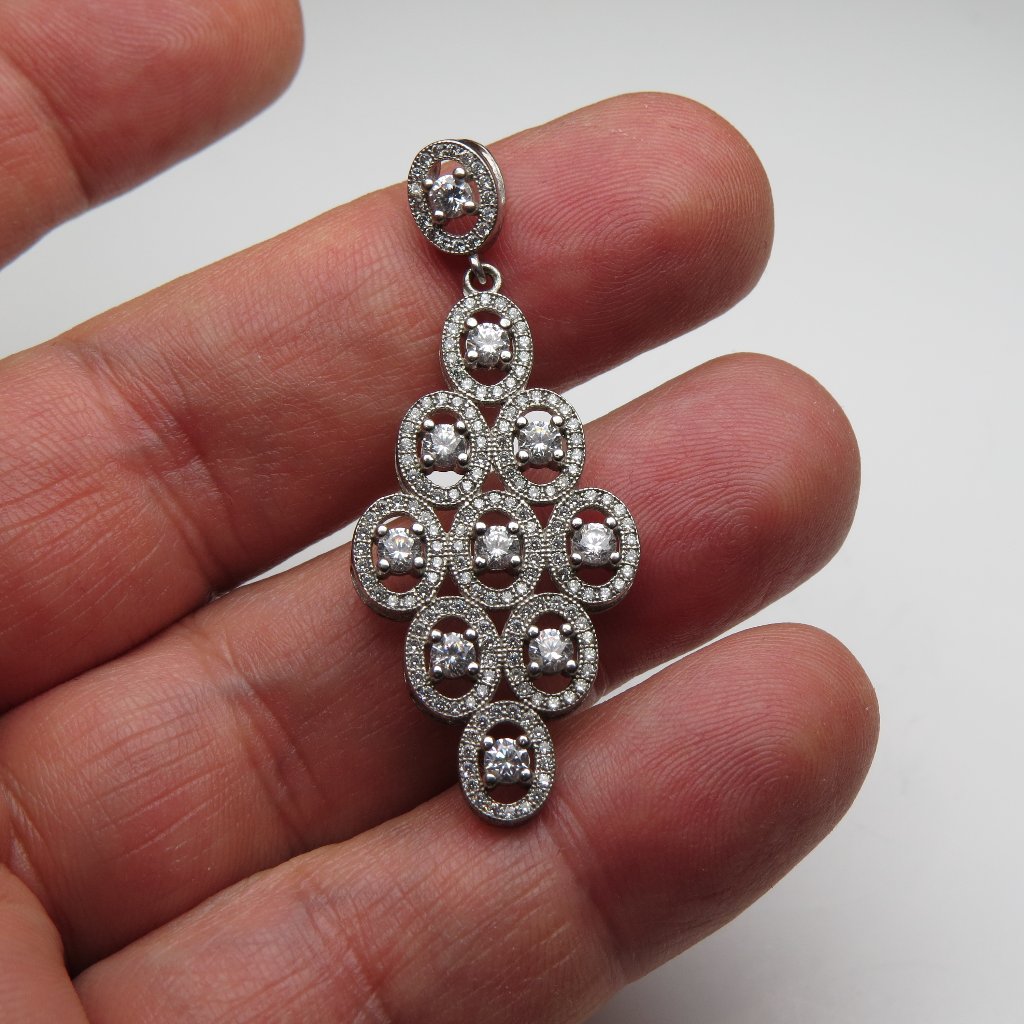 Sterling Silver Diamond Pendant 131$
